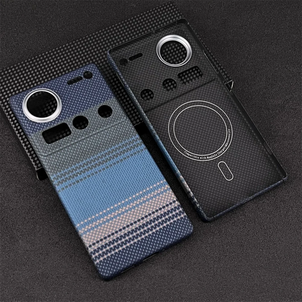 

Воздушный чехол из настоящего чистого углеродного волокна для ZTE Nubia Z70 Ultra, легкий чехол из арамидного волокна, ультратонкий чехол MagSafe, совместимый