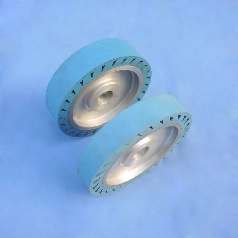 8 Zoll 200*50*32mm Zentrifugales Gummirad mit Aluminiumkern für Poliermaschine, Bandschleifrad, elastisches Metallwerkzeug – Detail 8