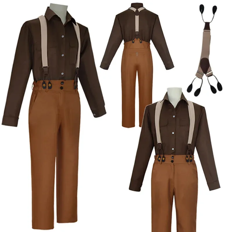 فيلم تيتانيك لعب الأدوار جاك داوسون زي الرجال تمويه فانتازيا وزرة الدنغري الأقواس بنطلون بلايز مجموعة هالوين الدعاوى