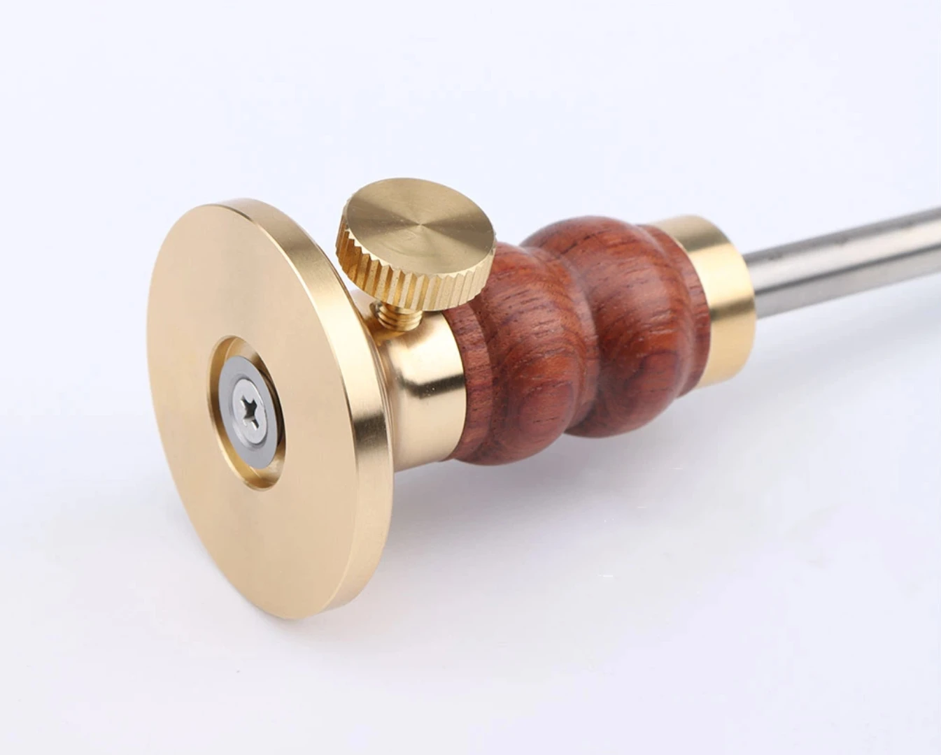 Qiangsheng Luban Wheel Marking Gauge, Bronze with Bubinga Body - Fine Woodworking