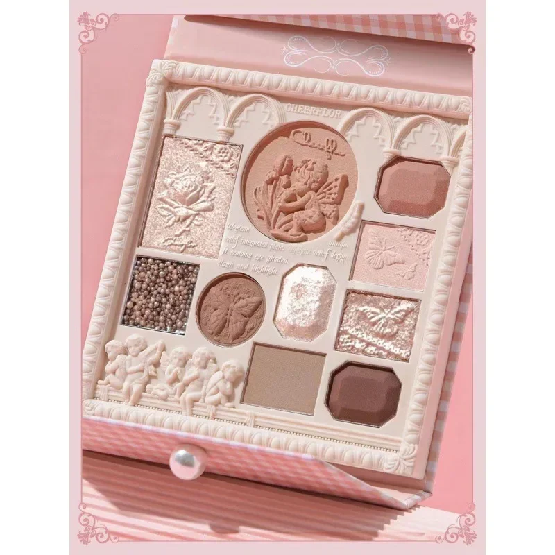 

Colourrose Angel Embossed Eyeshadow Palette Highlight Blush Palette Matte Pearl Waterproof Korean Makeup Rare Beauty Cosmetic