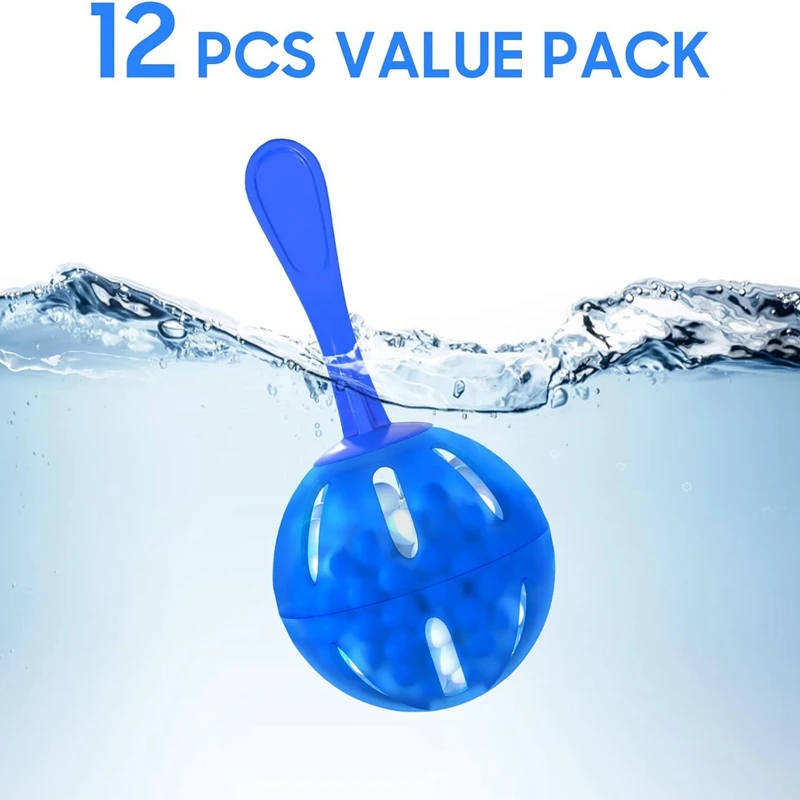 12Pcs Cleaning Ball Fish Tank Cleaner Works In All Humidifiers And Fish Tanks, Purifies Water, Eliminates Dust And Odor