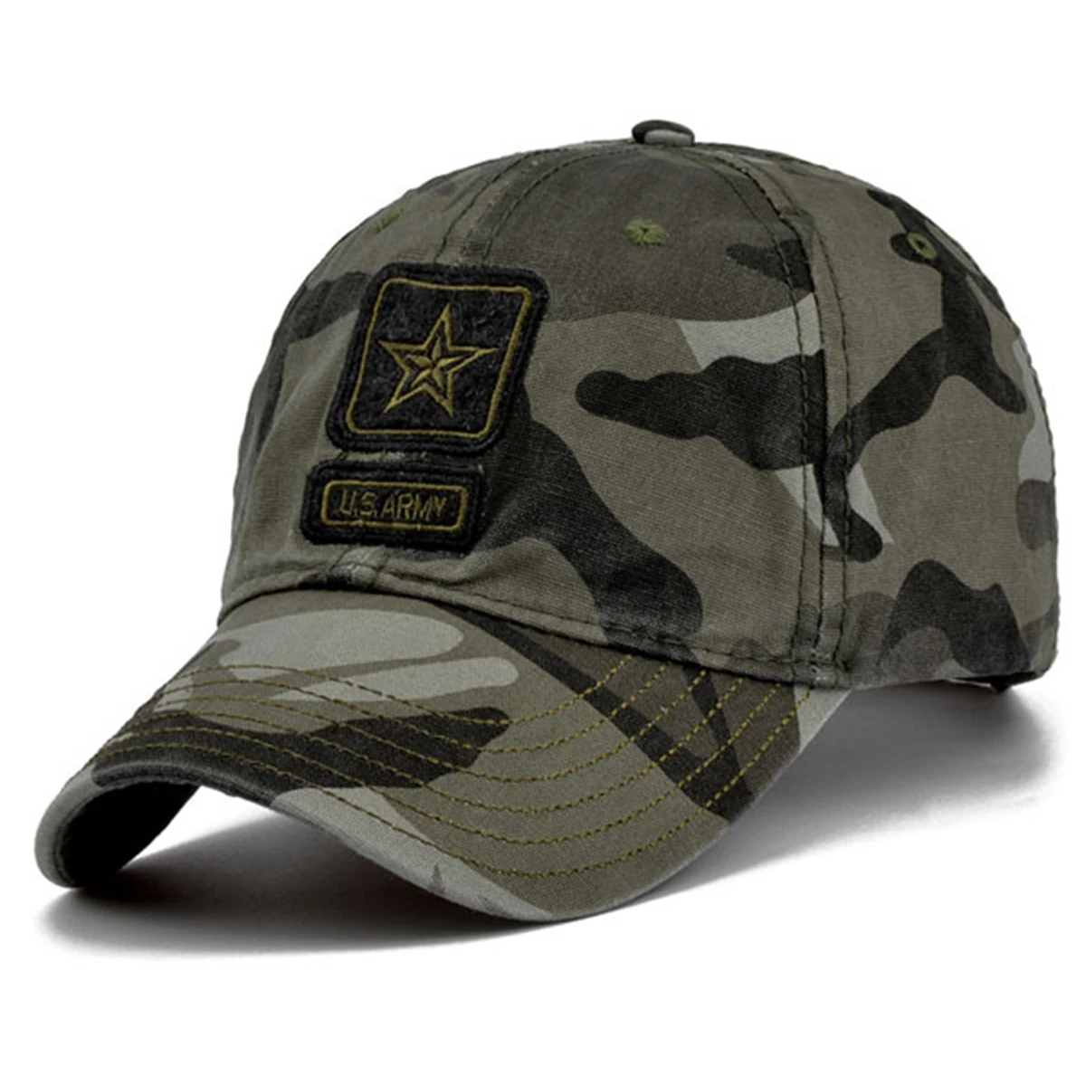 Unisex Pentagramm US ARMY Stickerei Baseball Caps Frühling und Herbst Outdoor Einstellbare Casual Hüte Sonnenschutz Hut Sport Cap – Detail 2