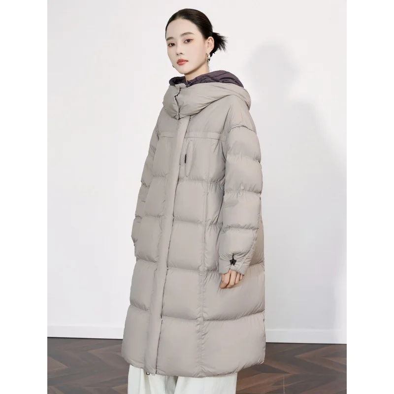 Parkas Women Knee Length Coats Casual Loose Hooded Zipper Jackets Thick Warm Y2k Streetwear Elegant Jacket Coat Autumn Winter