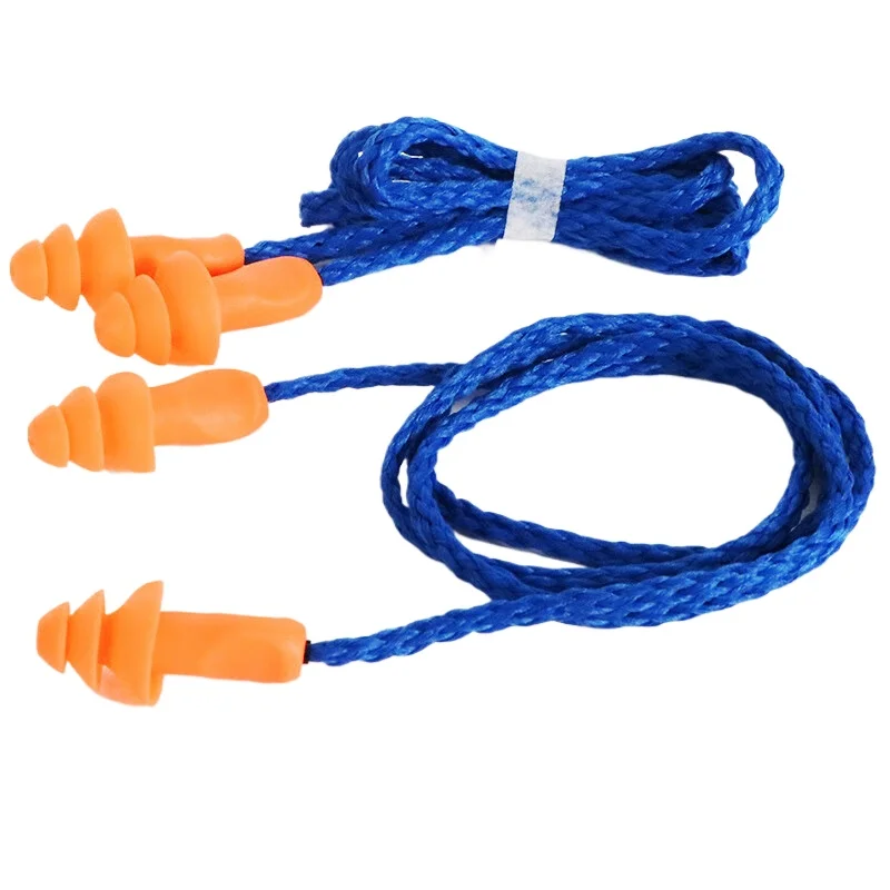 2 Pairs Soft Silicone Ear Plug for Sleeping Travel Study Anti Noise Earplugs Ear Hearing Protection Noise Reduction Ear Plugs