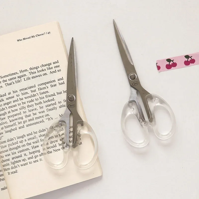 Semplicità Manico trasparente Forbici per cancelleria Arredamento per la casa per belle arti Decorazioni morbide Ufficiale Utensili da taglio Forniture per ufficio