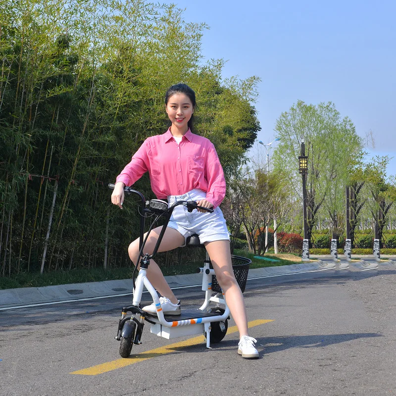 Mini foldable electric scooter Parent-child two-wheeled battery car Mini scooter instead of scooter for driving unisex e-bike