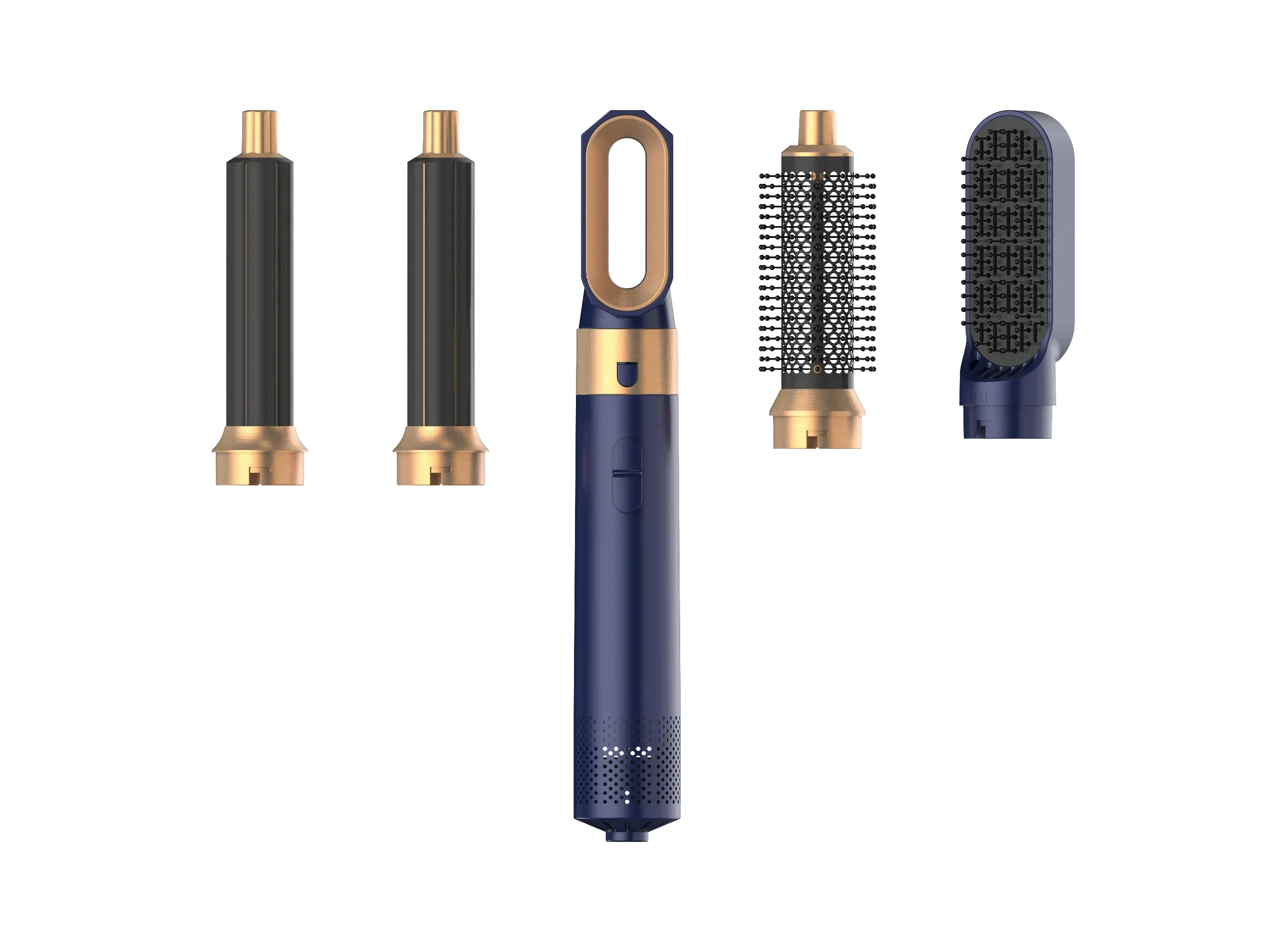 

5 in 1 Low Noise Hair Styler Professional Hair Curling Straightening Hair Drying Hot Air Brushes 1000W hair straightener