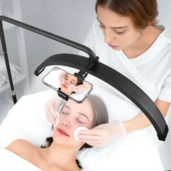 Fusitu 35W FT-Y9II LED-Videoleuchte Halbmondlicht Ringfüllung Wimpernlicht mit Bodenständer für Schönheitssalons Tattoo Make-up Wimpern