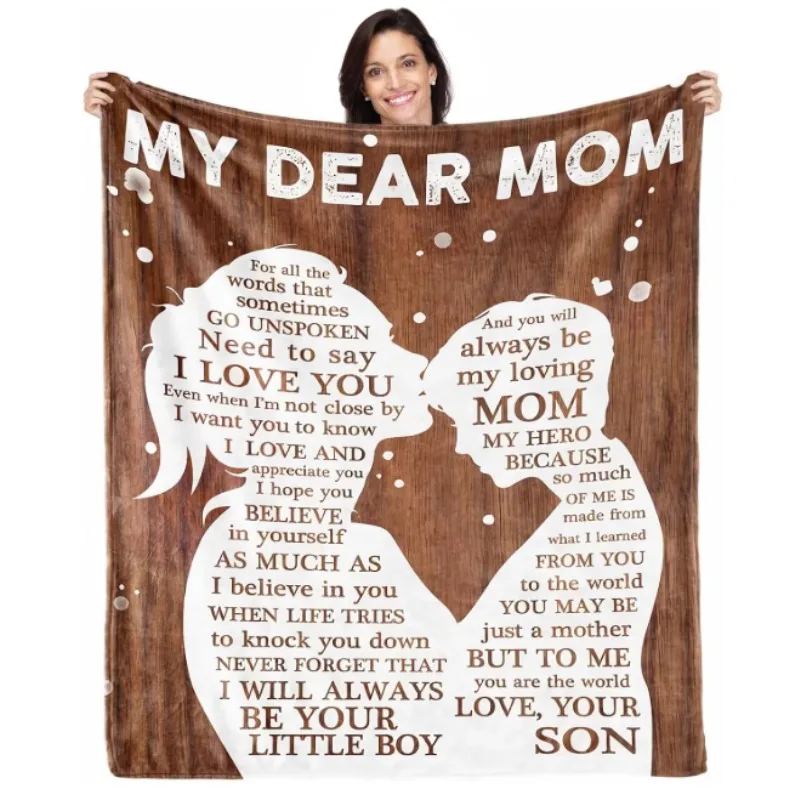 

I love you, a gift for mom, the best mom blanket, a gift for Mother's Day, Christmas, and Valentine's Day.