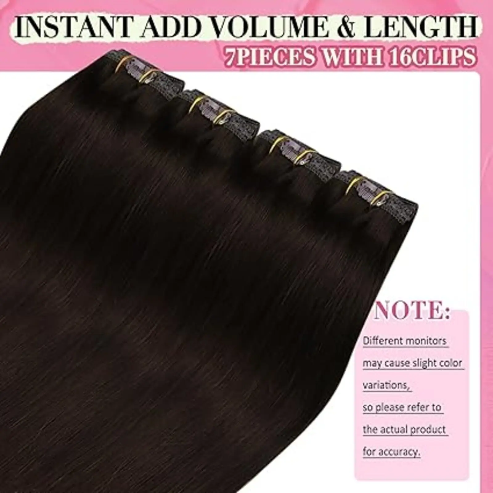 YoungSee Clip in Hair Human Extensions Remy Hair Straight Real Human Hair Straight Seamless 7pcs Clip Hair Brazilian Hair