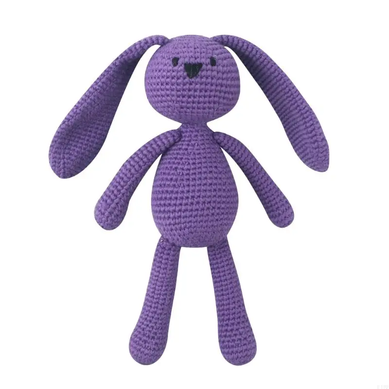 F19F Rabbit Plush محشو بالحيوانية دمية متبكلة طفل نوم هدية حديثي الولادة هدية يدوي