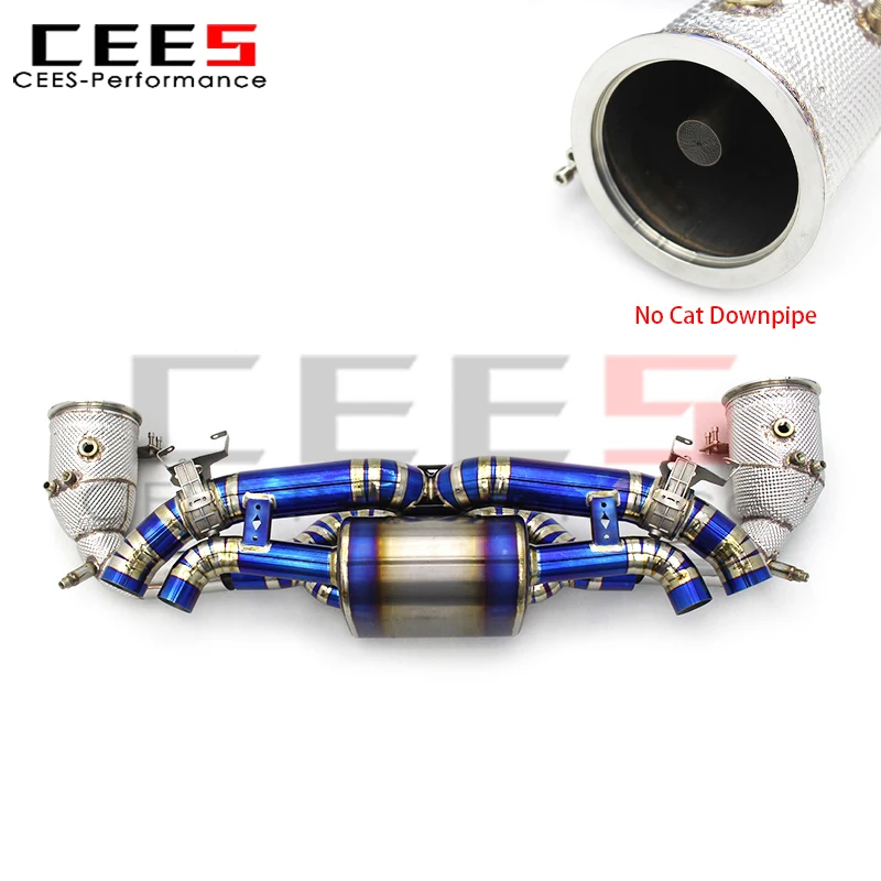 

cees No Cat Downpipe with OEM Valve Axle Catback Exhaust for Porsche 911 992 3.0T 2020-2023 Racing Muffler Escape Exhaust Pipe