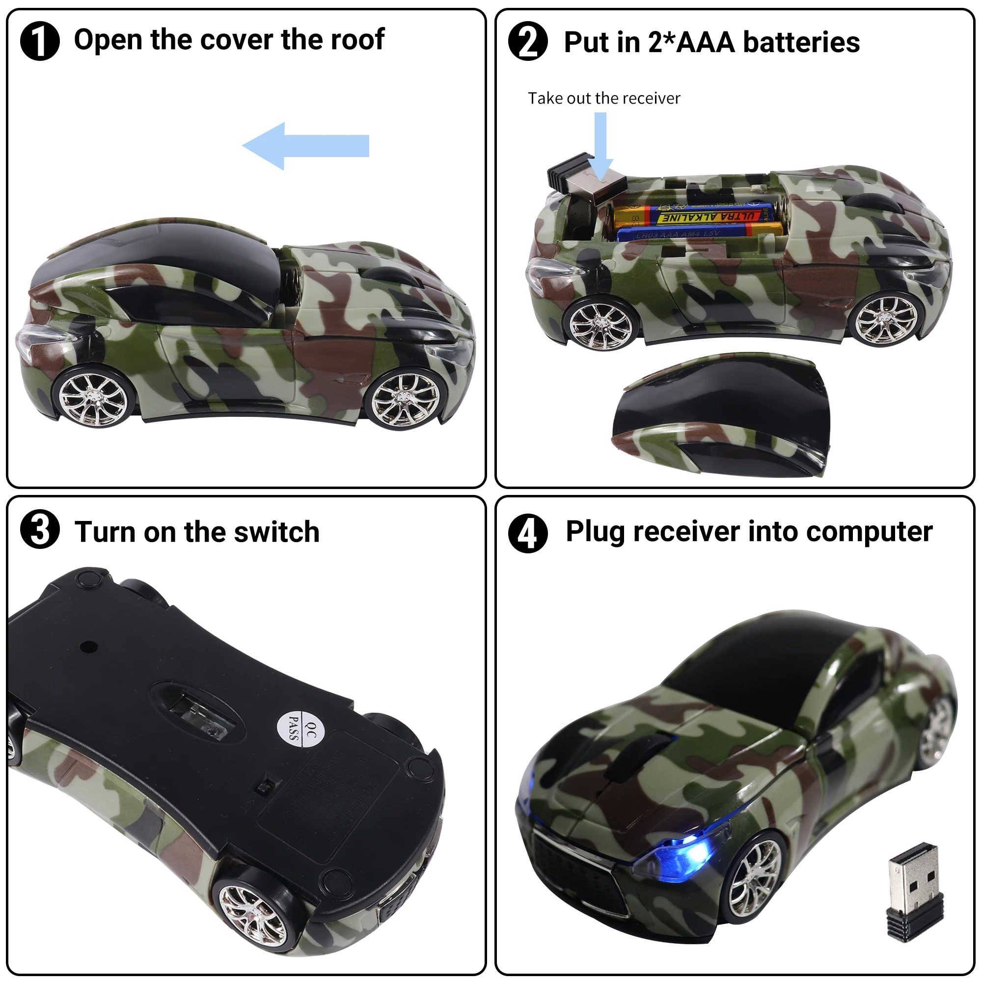 Új Hivatali székhely Egér Hűvös sportok autó Szikratávirát Játék Egér Mali 3D USB Optikai mause 1600DPI ergonomic gamer Egér számára Notebook PC Egér