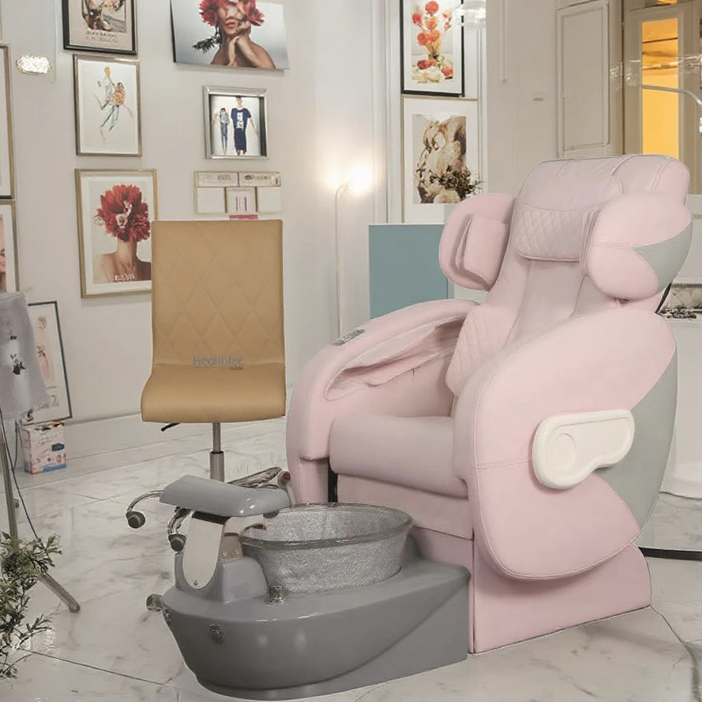 Full Body Reclining Pedicure Chair Luxury Salon Furniture for Beauty Nail Tech Pedicure Spa Chair for Sale