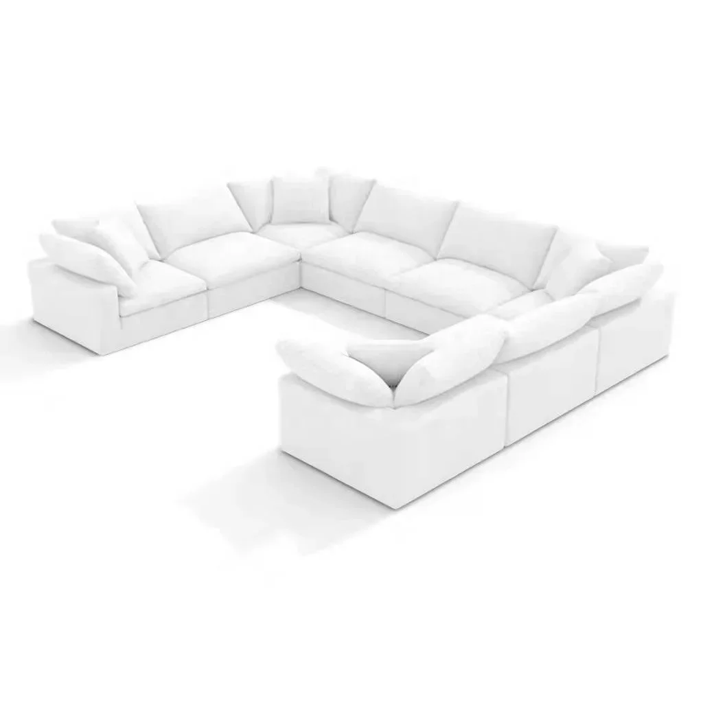 American Style Modular Sofa Removable Cover White Large Sofas Sectional Couch Sofa Set