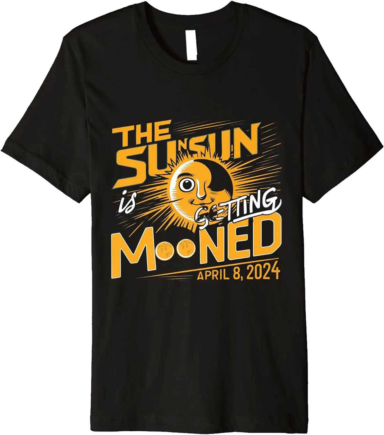 Total Solar Eclipse Chase 2024 Sun is Getting Mooned Premium T-Shirt