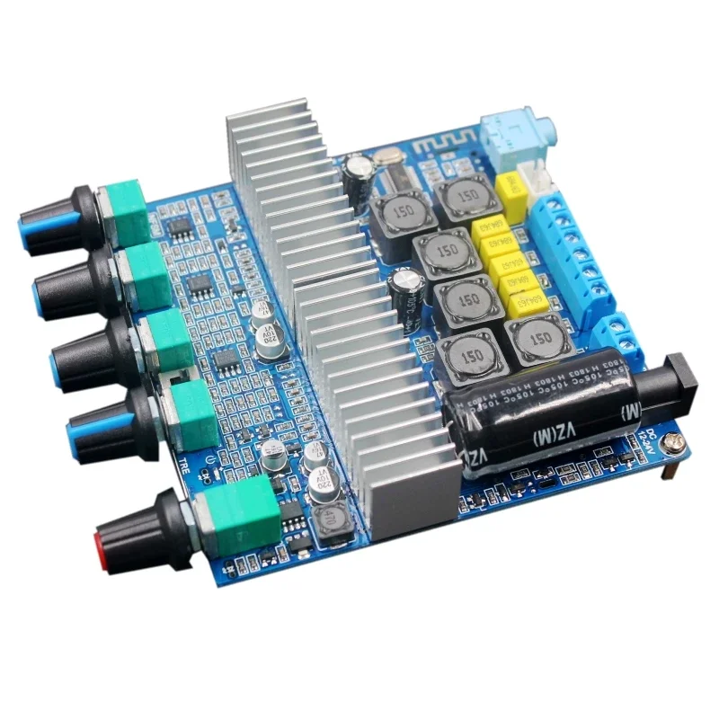 2.1 Channel Bluetooth 5.0 TPA3116D2 Subwoofer Amplifier Board High Power Audio Stereo Amplifier 2*50W+100W DC12V-24V AMP