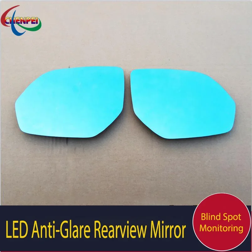 Large View Blue Mirror Anti-Glare Electrically Heated Rearview Mirror With LED Turn Indicator For Volkswagen Teramont 2017-2019