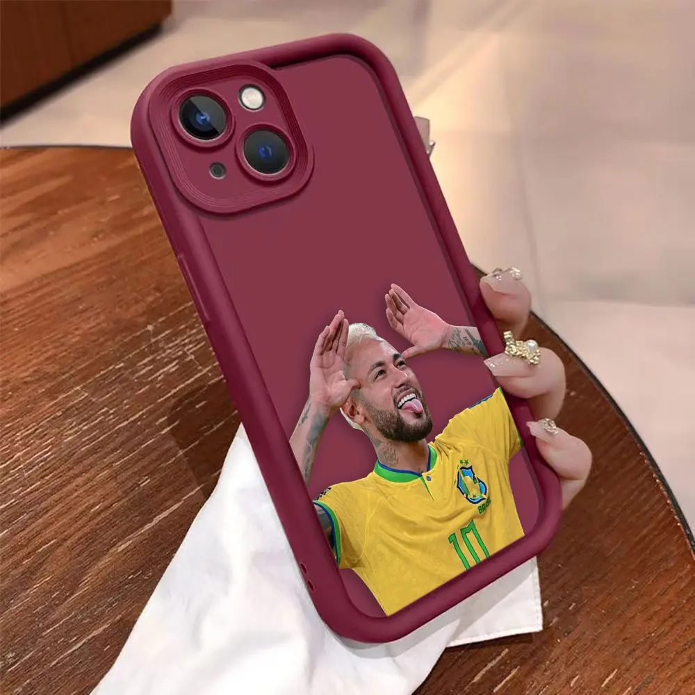 Football N-Neymar Cool Phone Case For iPhone 15 14 13 12 11 Pro XS Max X XR SE 7 8 6S Plus Silicone Case Cover Funda Coque Shell