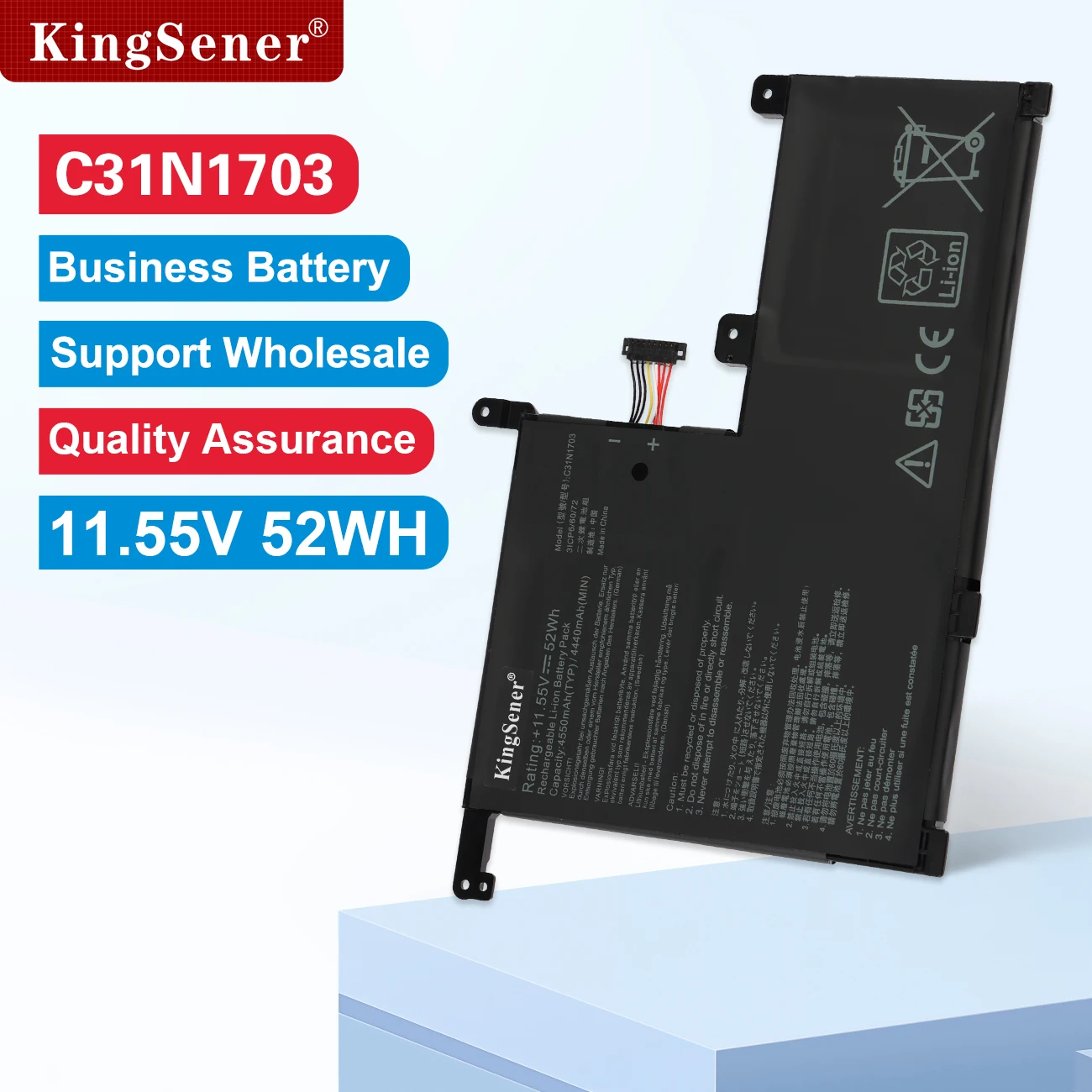 KingSener C31N1703 Laptop Battery For ASUS Zenbook Flip UX561U UX561UA UX561UN Q525U Q525UA Q505UA Q505UA-BI5T7 Q525UA-BI7T9