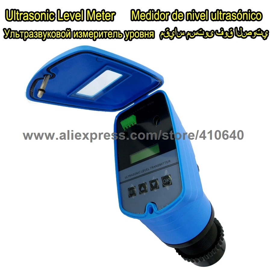 Lowest FACTORY PRICE RS485 Output Integrated Ultrasound Level Meter Ultrasound Water Level Gauge Range 10m 24VDC Power Supply