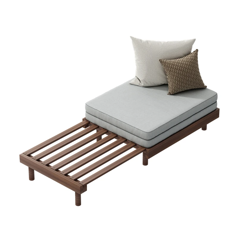 

All solid wood, sofa bed, oak, modern, simple, pull-out, expansion bed, small apartment