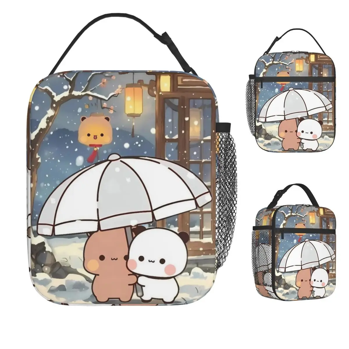 

Bubu And Dudu Merry Christmas Tree Santa Lunch Bag Casual Lunch Box For Girls Beach Portable Cooler Bag Thermal Tote Handbags