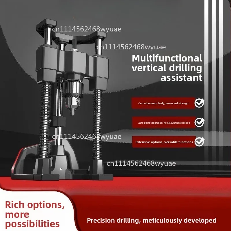 For drilling in wood, aluminum profiles and angled angles - Versatile vertical drilling and tapping guide with graduations