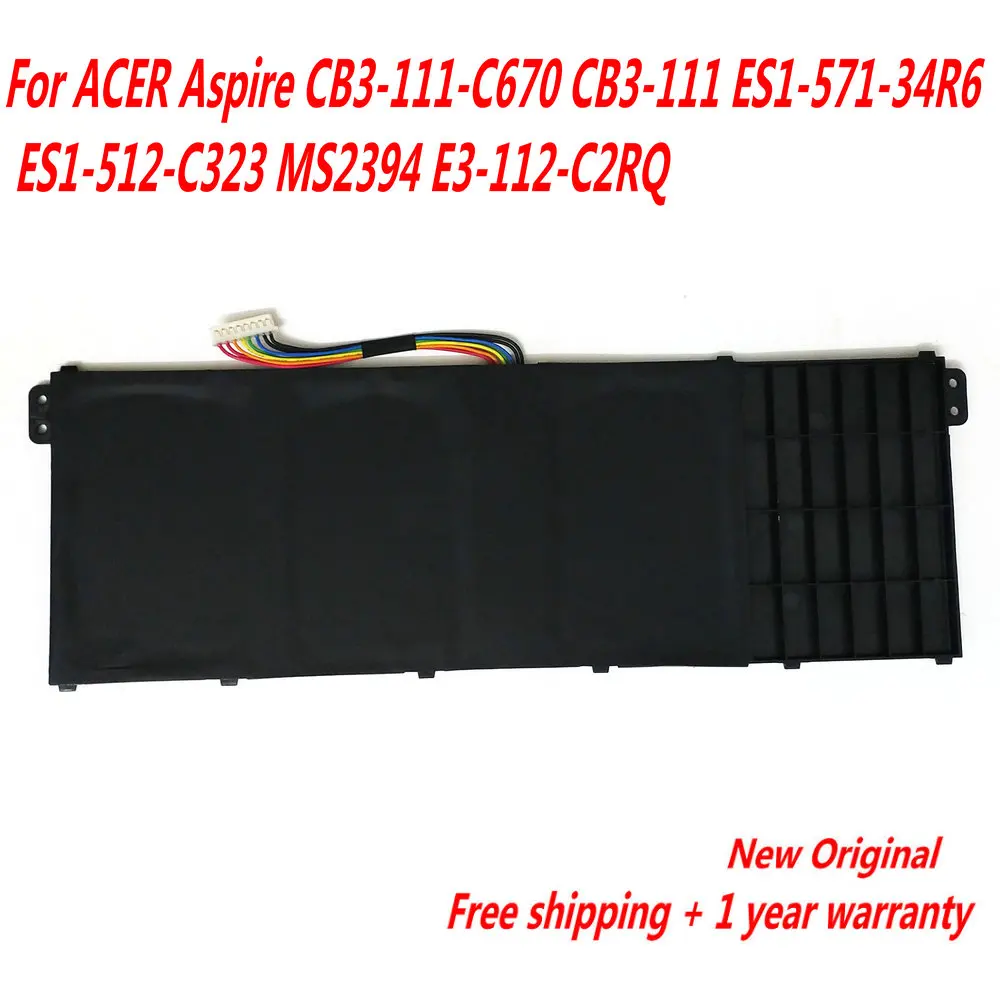 

NEW AC14B18J Laptop Battery For ACER Aspire CB3-111-C670 CB3-111 ES1-571-34R6 ES1-512-C323 MS2394 E3-112-C2RQ 11.4V 3220MAH