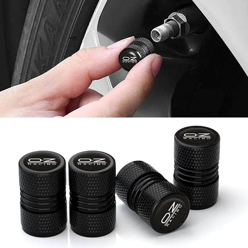 4PCS Universal Auto Wheel Stem Tire Valve Tyre Air Caps Accessories For Cars Auto For OZ Racing Motor Trucks Bike Sticker