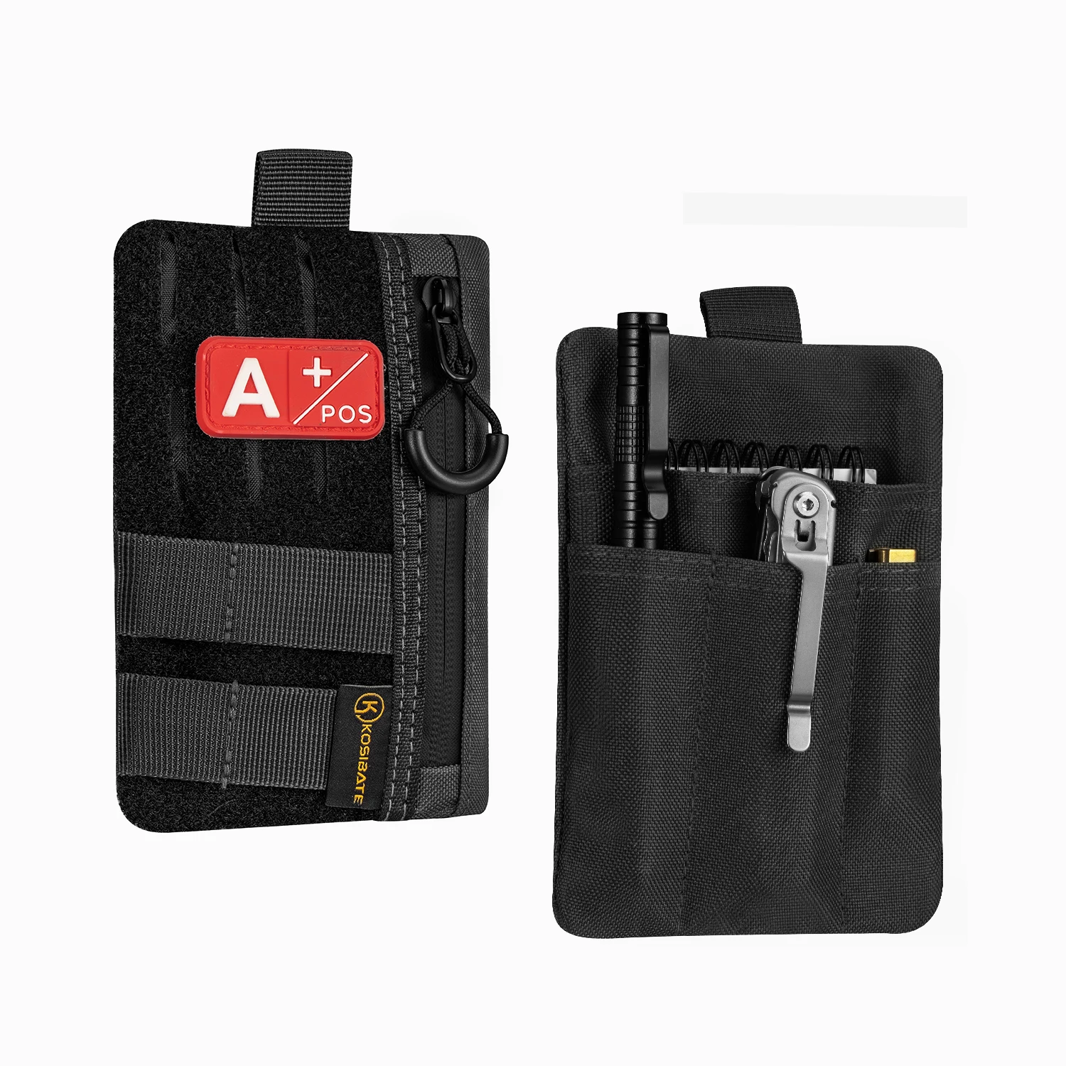 EDC-Tasche, schlanker EDC-Taschen-Organizer mit Reißverschluss, taktische Tasche für Taschenlampe, Multitool, Stift, Notebook, kompakte EDC-Ausrüstungstasche – Detail 7