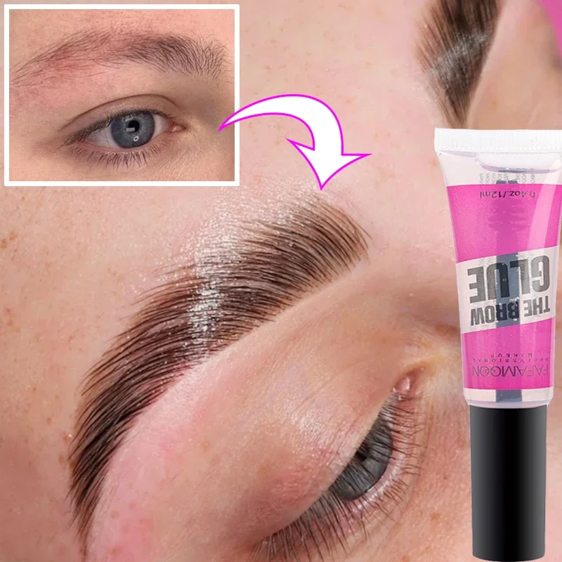 Eyebloggstyling liquide imperméable à l'eau, séchage rapide, gel de maquillage transparent, durable, naturel, réglage des sourcils sauvages, gel cosmétique, 3D