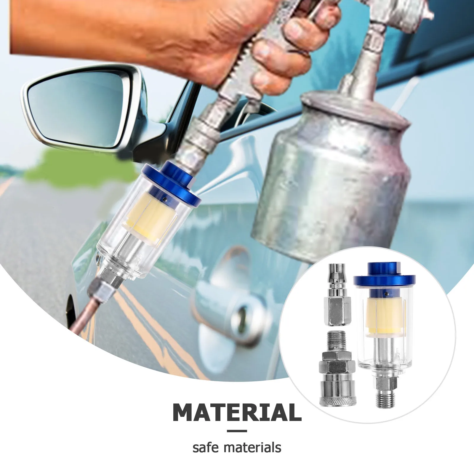 1 مجموعة 1 مجموعة ضاغط الهواء فلتر المياه النفط ل بخاخ الطلاء الهوائي البلاستيك مضمنة مجفف الهواء أداة ملحق زيت الماء المضمن #5