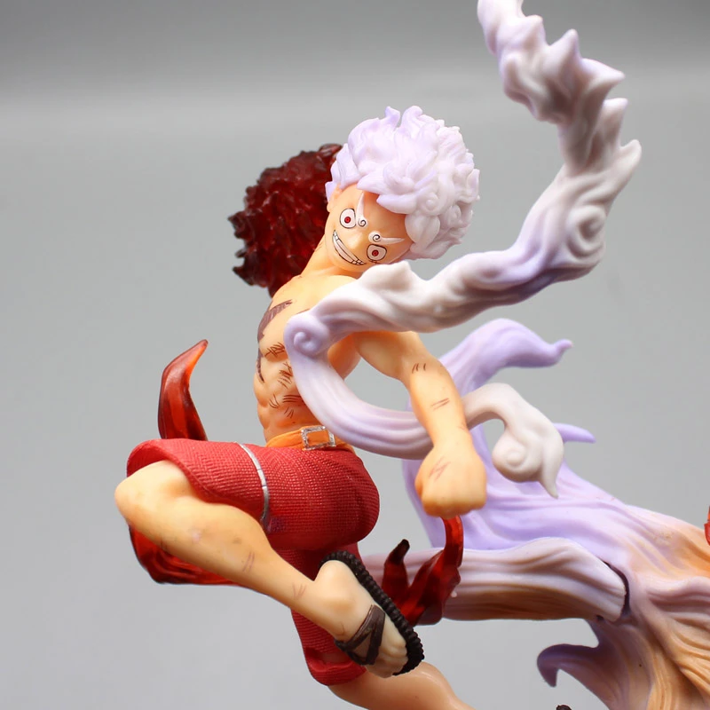 31cm Anime Sun God Luffy Figure Big Fist Statue One Piece Island Ghosts Nika Monkey D Luffy Gear 5 Figures PVC Collection Toys