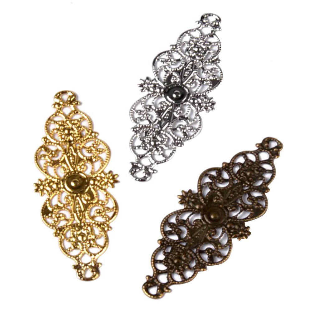 

36 Pcs DIY Jewelry Pendant Accessories Hair Barrettes Female Headdress Hollow-out Handmade Hairpin The Flowers