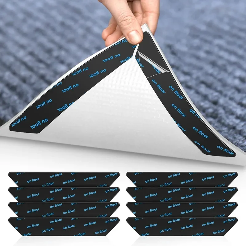 Carpet Gripper 16/24/32Pcs Reusable Washable Sticky Grippers Rug Stickers PU Grip Mat Protector Rug Stoppers To Prevent Sliding