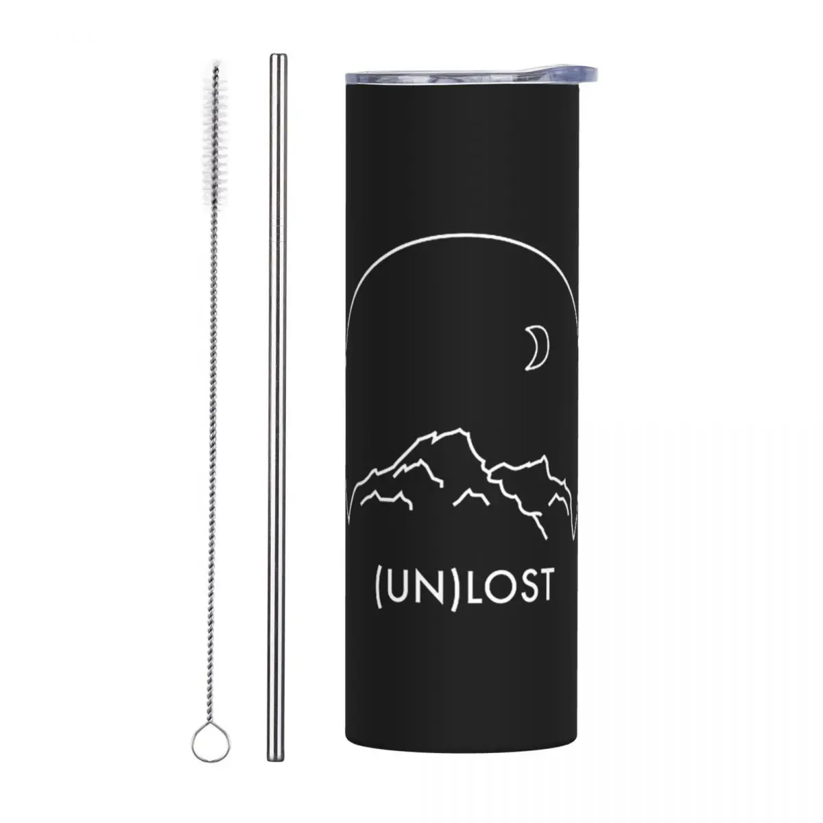 (Un)Lost Stainless Steel Tumbler Vacuum Insulated Mug Thermal Cold Cups Straw With Lid 20oz