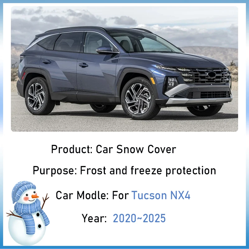 Winter Car Snow Cover For Hyundai Tucson NX4 2020~2025 Front Windshield Anti-Freeze Shields Sunshade Accessories 2023 2024 2022