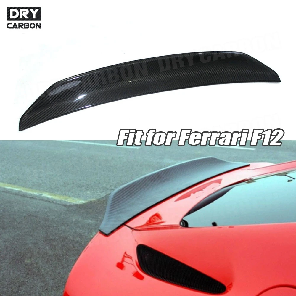 

Carbon Fiber Rear Spoiler Trunk Wings Case For Ferrari F12 Berlinetta 2013-2016 FRP D Style Boot Exterior Trim Car Styling