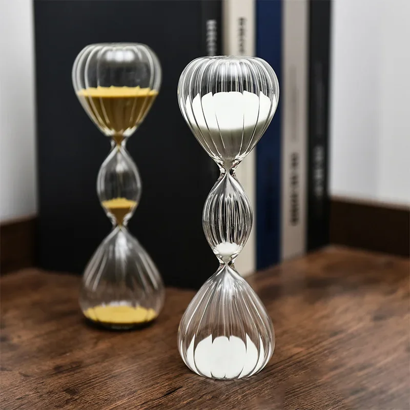 Irregular Three-layer Striped Hourglass Timer Home Installed Glass Hourglass Kitchen Office Time Management Tool Holiday Gift