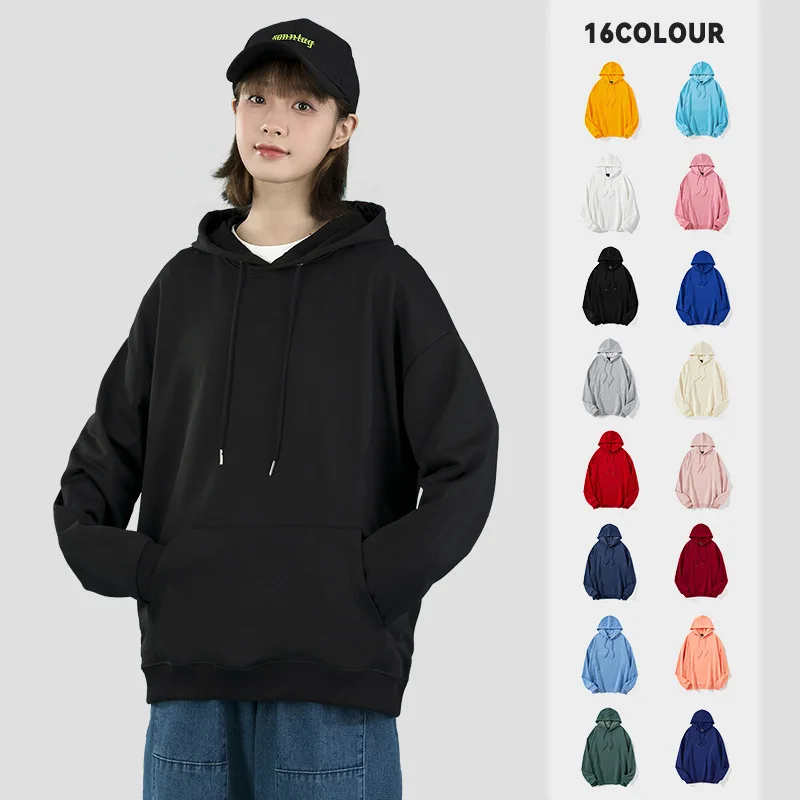 

Fall/Winter 2025 Unisex Twisted Loose-Fit Solid Color Hooded Sweatshirt