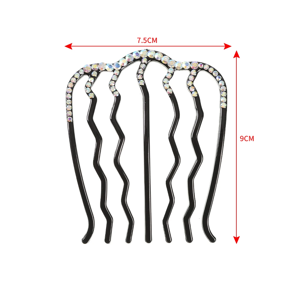 Haimeikang 9 см гребень для волос со стразами заколки для волос зажим для волос для женщин девочек модный конский Хвостик Держатель для волос