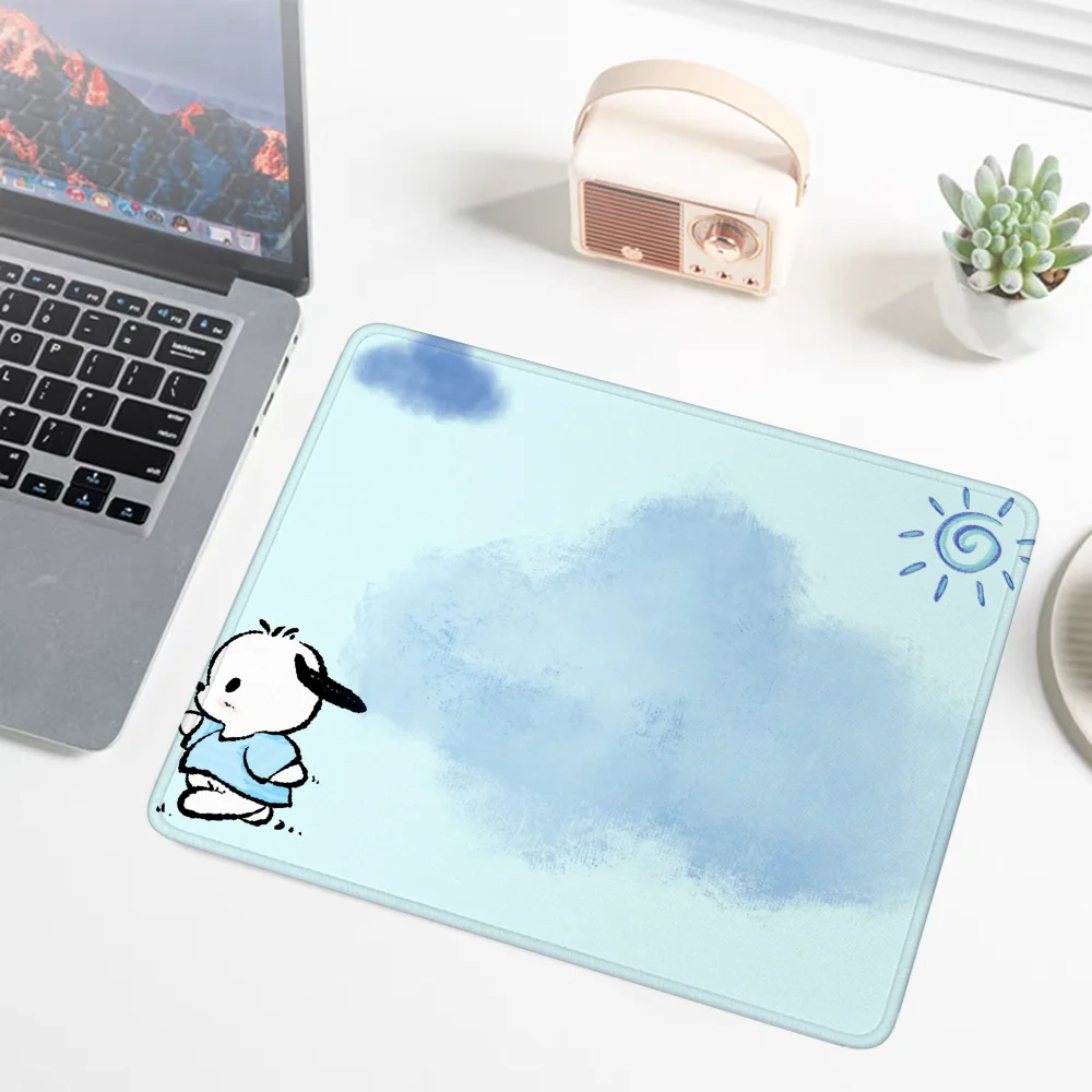 Gaming Kawaii Pochacco Small Mouse Pad Gamer Sanrio Cute Keyboard Mat Wireless Mouse for Computer Pc Accessories Mausepad Mats