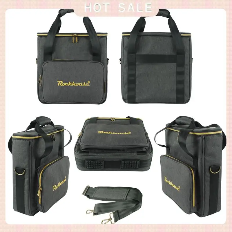 

24-часовая доставка, сумка для хранения Rockhouse для 12-дюймовых виниловых пластинок LP, сумка для переноски виниловых пластинок, вмещает до 10 виниловых альбомов