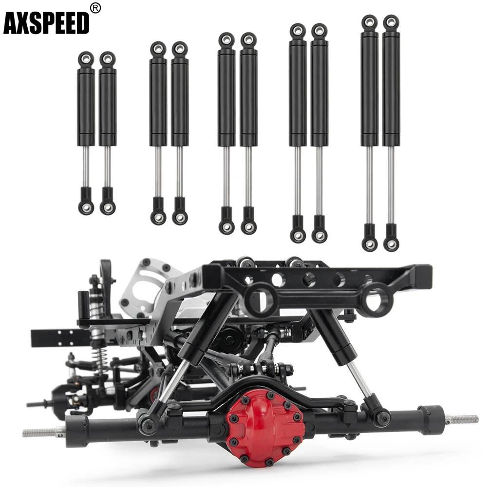 AXSPEED 1/2/4Pcs Metal Shock Absorber 80/90/100/110/120mm Damper for 1/10 RC Crawler Axial SCX10 90027 90046 D90 TRX4 Wraith