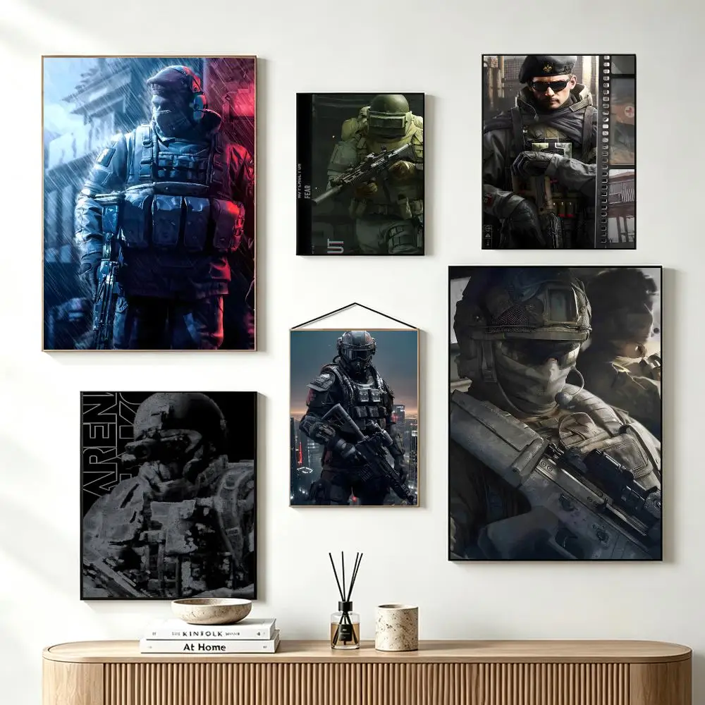 Tactical Video Game A-Arena Breakout Poster Self-Adhesive Wall Art HD Print For Dorm Teen Room Decor Gift