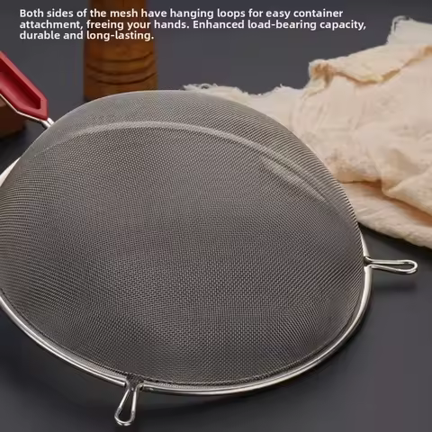 Stainless Steel Food Strainer Colander Easy to Clean Rust-Proof Matcha Sifter Small 14 16 18 20 22cm Tea Strainer for Kitchen