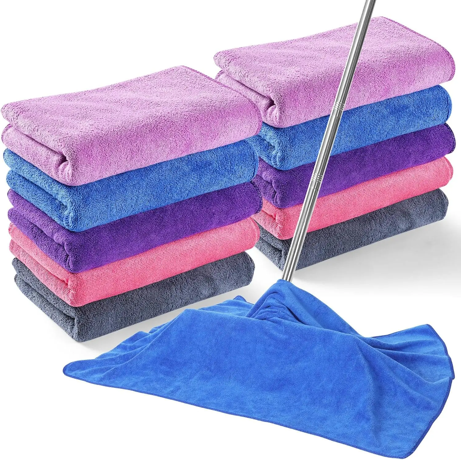 

10 Pcs Extra Large Microfiber Cleaning Cloth 30' x 20' Large Floor Microfiber Towel Reusable Washable