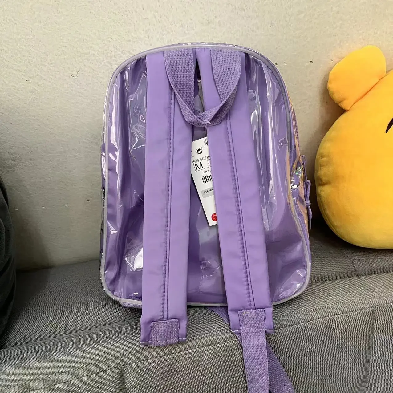 Saco De Armazenamento Casual De Grande Capacidade, Moda Doce e Bonito Estudante, Ponto Miniso-Lantejoula Impresso Mochila, Disney,